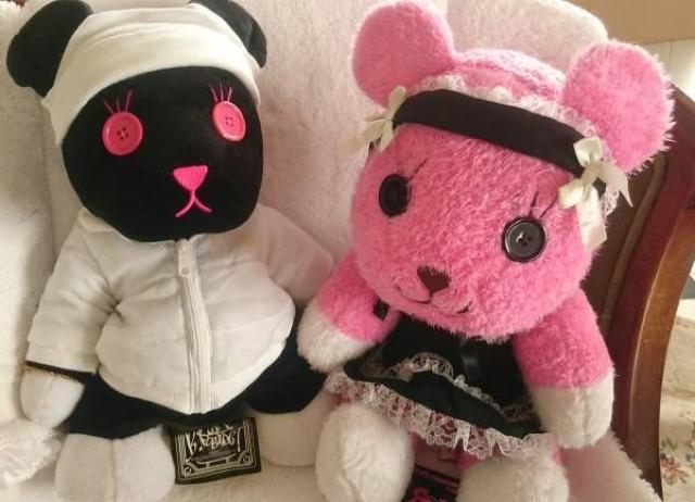 Postpet ポストペット ブラックモモ モモ ぬいぐるみ 2体セット ゴスロリ 非売品 < おもちゃ  Postpet ポストペット ブラックモモ モモ ぬいぐるみ 2体セット ゴスロリ 非売品  < おもちゃの