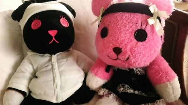 Postpet ポストペット ブラックモモ モモ ぬいぐるみ 2体セット ゴスロリ 非売品 < おもちゃ  Postpet ポストペット ブラックモモ モモ ぬいぐるみ 2体セット ゴスロリ 非売品 < おもちゃの