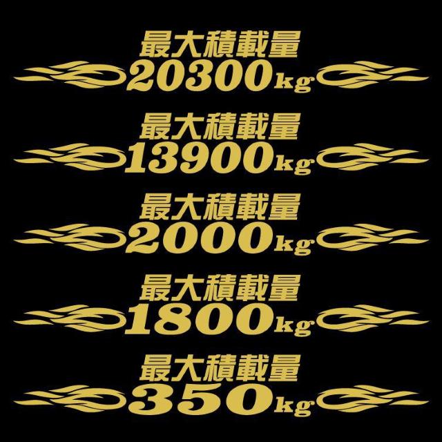 最大積載量ステッカー ピンスト ゴールド 25センチ < 自動車/バイク 最大積載量ステッカー ピンスト ゴールド 25センチ < 自動車/バイク
