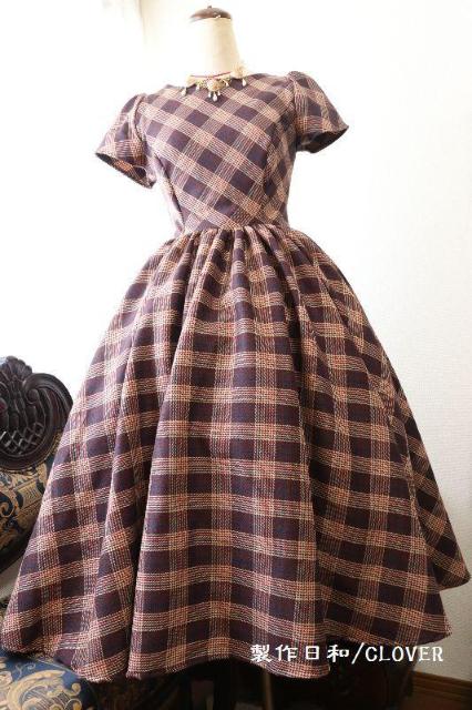 ボルドーチェックOP XS~Mサイズ < 女性ファッション  ボルドーチェックOP XS~Mサイズ  < 女性ファッションの