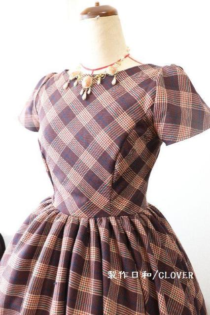 ボルドーチェックOP XS~Mサイズ < 女性ファッション  ボルドーチェックOP XS~Mサイズ < 女性ファッションの