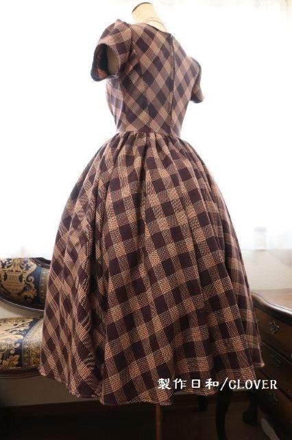 ボルドーチェックOP XS~Mサイズ < 女性ファッション  ボルドーチェックOP XS~Mサイズ < 女性ファッションの