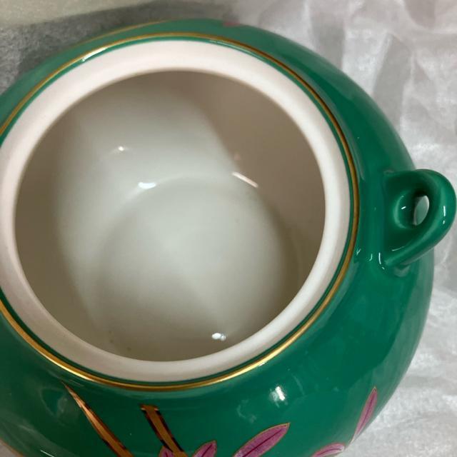 新品 香蘭社 蘭遊 グリーン ピンク 金彩 急須 湯飲み 湯呑み 5個 セット < ホビー  新品 香蘭社 蘭遊 グリーン ピンク 金彩 急須 湯飲み 湯呑み 5個 セット < ホビーの