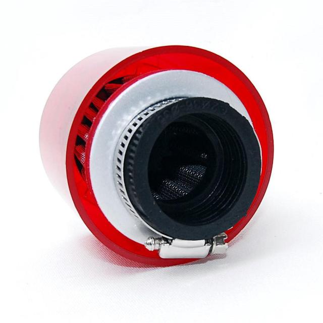 スケルトン エアークリーナー 35mm ストレート レッド エアフィルター パワーフィルター エアークリーナー エアーフィルター < 自動車/バイク スケルトン エアークリーナー 35mm ストレート レッド エアフィルター パワーフィルター エアークリーナー エアーフィルター < 自動車/バイク