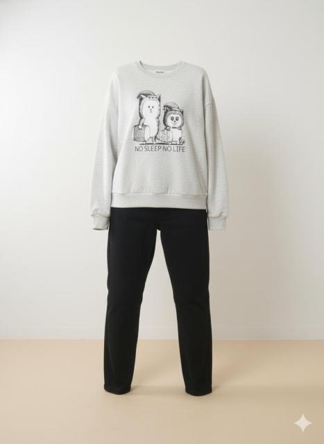 �uNO SLEEP NO LIFE�v�L�����N�^�[�v�����g �X�E�F�b�g���u���b�N�p���c �Z�b�g�A�b�v M�T�C�Y����  �� �����t�@�b�V������ 