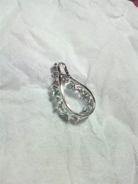 K18WG 天然 パライバトルマリン 0.3ct ダイヤモンド0.2ct レア グリーン < 女性アクセサリー/時計  K18WG 天然 パライバトルマリン 0.3ct ダイヤモンド0.2ct レア グリーン < 女性アクセサリー/時計の