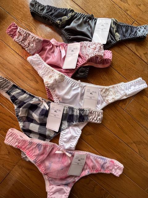4Lサイズ!5枚セット!光沢ツルツル素材!シフォン使い!高貴品格!色とりどり!エレガント!Tバックショーツ!No.麗 < 女性ファッション  4Lサイズ!5枚セット!光沢ツルツル素材!シフォン使い!高貴品格!色とりどり!エレガント!Tバックショーツ!No.麗  < 女性ファッションの