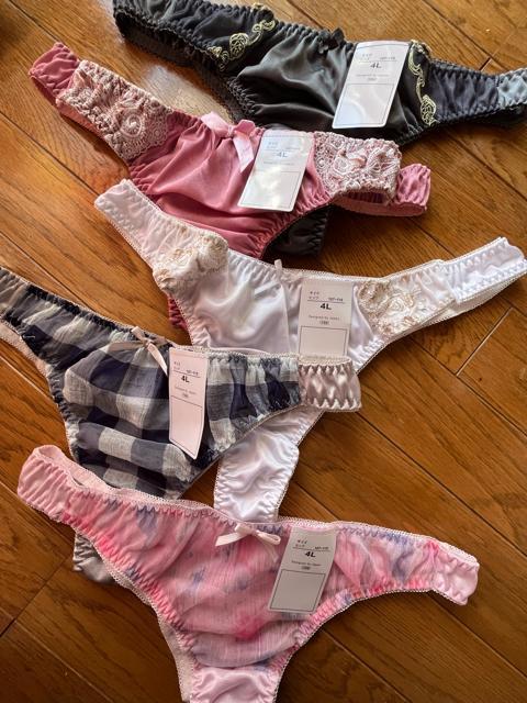 4Lサイズ!5枚セット!光沢ツルツル素材!シフォン使い!高貴品格!色とりどり!エレガント!Tバックショーツ!No.麗 < 女性ファッション  4Lサイズ!5枚セット!光沢ツルツル素材!シフォン使い!高貴品格!色とりどり!エレガント!Tバックショーツ!No.麗 < 女性ファッションの