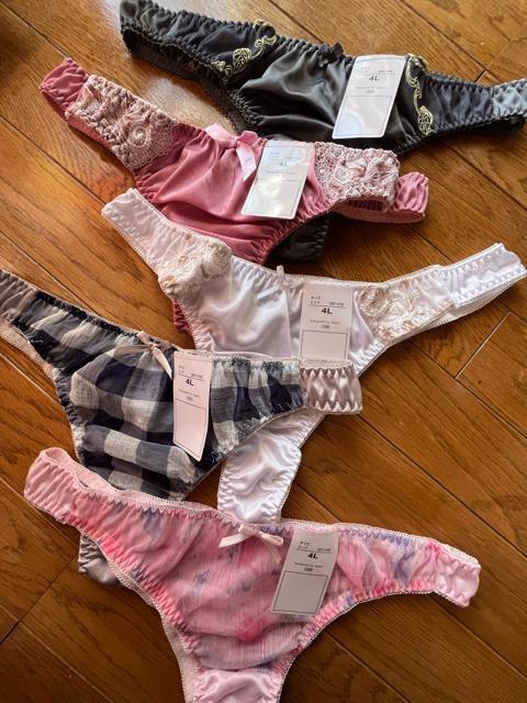 4Lサイズ!5枚セット!光沢ツルツル素材!シフォン使い!高貴品格!色とりどり!エレガント!Tバックショーツ!No.麗 < 女性ファッション  4Lサイズ!5枚セット!光沢ツルツル素材!シフォン使い!高貴品格!色とりどり!エレガント!Tバックショーツ!No.麗 < 女性ファッションの