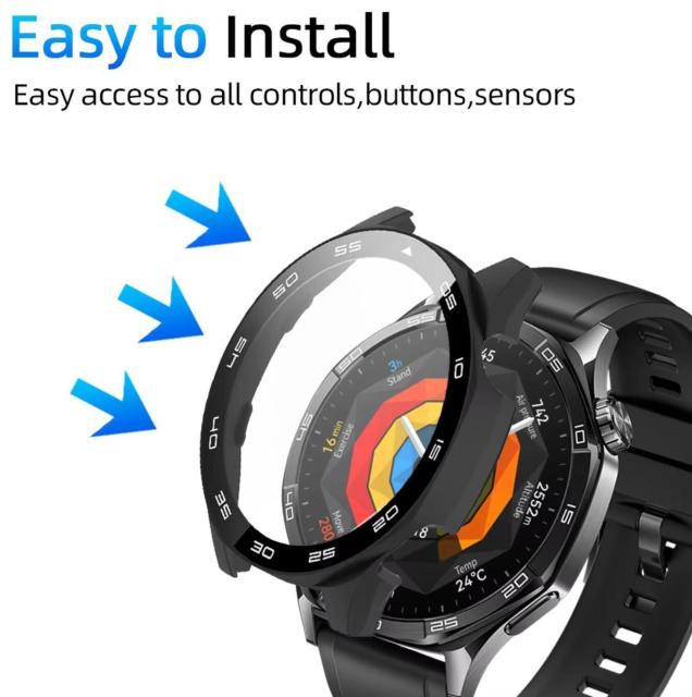 HUAWEI WATCH GT5 t@[EFC EHb` gt5 46mm KX ی P[X ubN XP[ Jo[  Ɠd/AV 