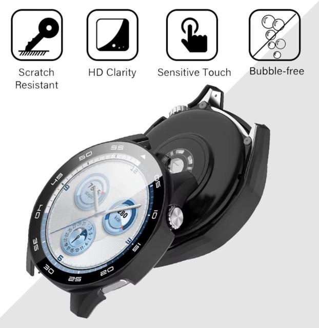 HUAWEI WATCH GT5 t@[EFC EHb` gt5 46mm KX ی P[X ubN XP[ Jo[  Ɠd/AV 