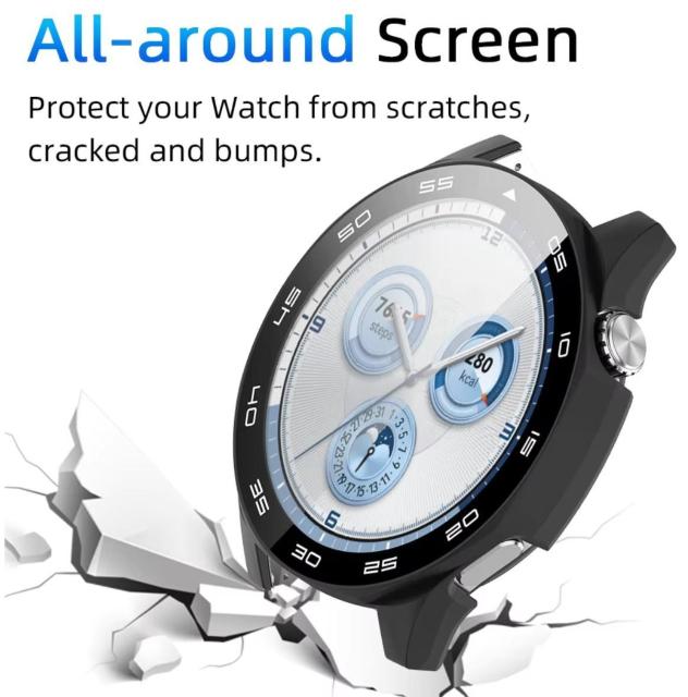 HUAWEI WATCH GT5 t@[EFC EHb` gt5 46mm KX ی P[X ubN XP[ Jo[  Ɠd/AV 