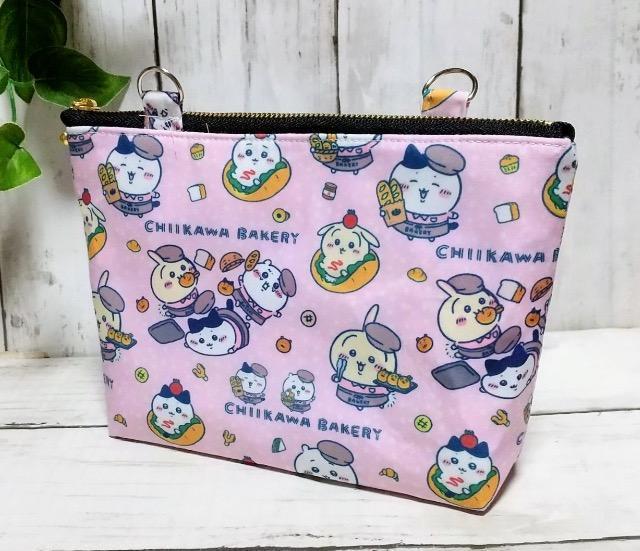 ちいかわ バーガー柄 ピンク カン付き ファスナーポーチ < 女性ファッション ちいかわ バーガー柄 ピンク カン付き ファスナーポーチ < 女性ファッションの