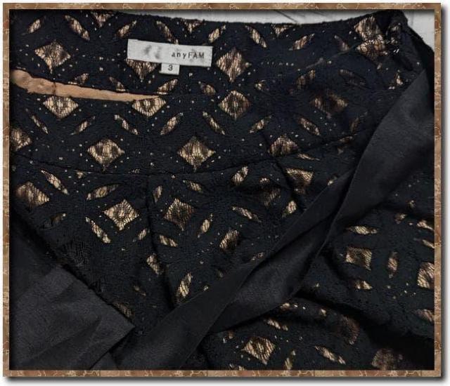 エニィファム リボン付きレーススカート 黒 < ブランド エニィファム リボン付きレーススカート 黒 < ブランドの