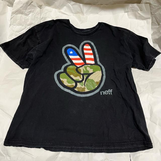 【希少XL】 NEFF ネフ 半袖 プリントTシャツ ブラック ピースサイン ロゴ 古着 ビンテージ < ブランド 【希少XL】 NEFF ネフ 半袖 プリントTシャツ ブラック ピースサイン ロゴ 古着 ビンテージ < ブランドの