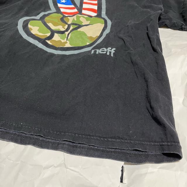 【希少XL】 NEFF ネフ 半袖 プリントTシャツ ブラック ピースサイン ロゴ 古着 ビンテージ < ブランド 【希少XL】 NEFF ネフ 半袖 プリントTシャツ ブラック ピースサイン ロゴ 古着 ビンテージ < ブランドの