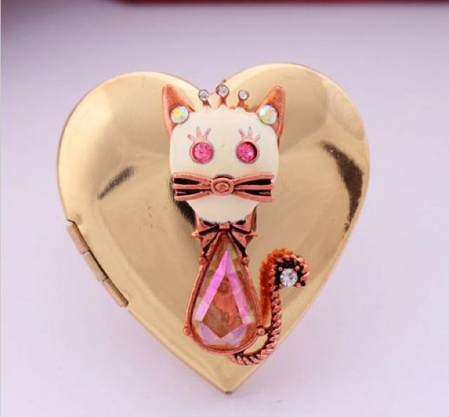 新品ゴスロリ姫系アンティーク調ネコ猫ハートロケットリング指輪 < 女性アクセサリー/時計  新品ゴスロリ姫系アンティーク調ネコ猫ハートロケットリング指輪  < 女性アクセサリー/時計の