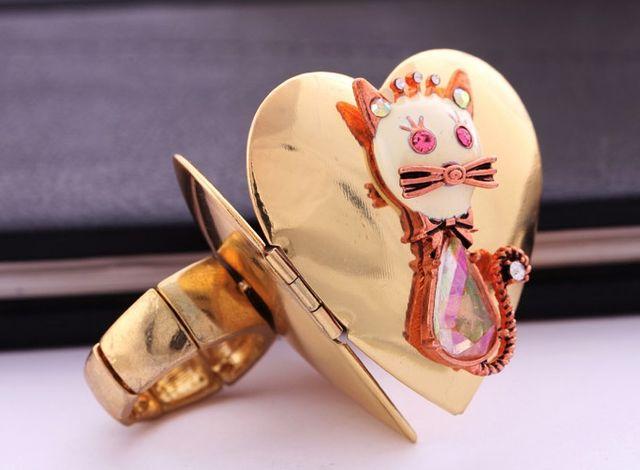 新品ゴスロリ姫系アンティーク調ネコ猫ハートロケットリング指輪 < 女性アクセサリー/時計  新品ゴスロリ姫系アンティーク調ネコ猫ハートロケットリング指輪 < 女性アクセサリー/時計の
