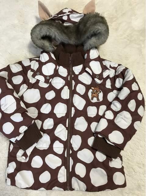 めちゃかわバンビお耳付きアウター120センチ < キッズ/ベビー  めちゃかわバンビお耳付きアウター120センチ  < キッズ/ベビーの