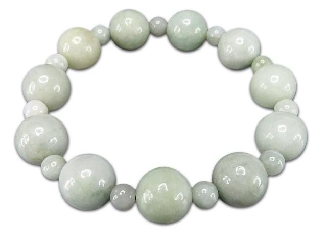 訳有AA天然石ひすい本翡翠13mm弱6mmデザインブレスレットM5-10RZa < 女性アクセサリー/時計  訳有AA天然石ひすい本翡翠13mm弱6mmデザインブレスレットM5-10RZa  < 女性アクセサリー/時計の