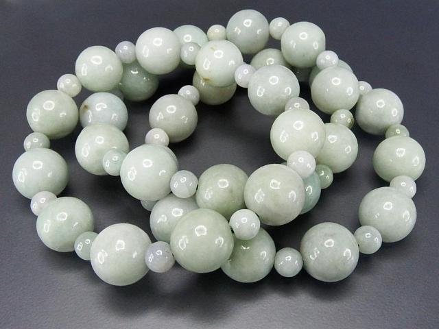 訳有AA天然石ひすい本翡翠13mm弱6mmデザインブレスレットM5-10RZa < 女性アクセサリー/時計  訳有AA天然石ひすい本翡翠13mm弱6mmデザインブレスレットM5-10RZa < 女性アクセサリー/時計の