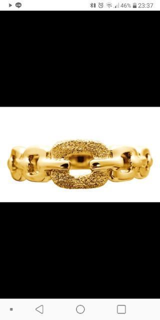 □K10YGリング□10金イエローゴールド□指輪□16号□チェーン鎖モチーフ□ < 女性アクセサリー/時計 □K10YGリング□10金イエローゴールド□指輪□16号□チェーン鎖モチーフ□ < 女性アクセサリー/時計の