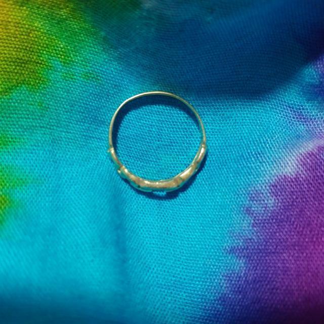 □K10YGリング□10金イエローゴールド□指輪□16号□チェーン鎖モチーフ□ < 女性アクセサリー/時計 □K10YGリング□10金イエローゴールド□指輪□16号□チェーン鎖モチーフ□ < 女性アクセサリー/時計の