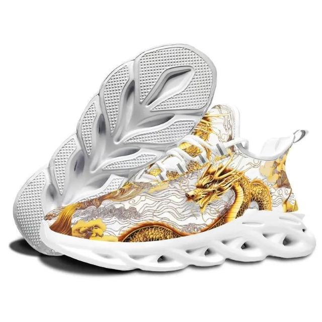 爆ヤス価格4290円★ドラゴンテーマのスニーカー、通気性のある軽量ロートップレースアップシューズ 26.5 白 < 男性ファッション 爆ヤス価格4290円★ドラゴンテーマのスニーカー、通気性のある軽量ロートップレースアップシューズ 26.5 白 < 男性ファッションの