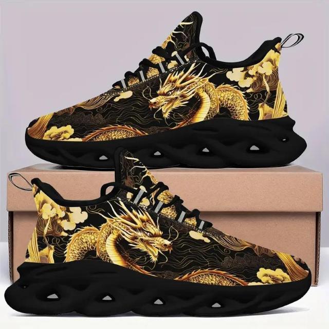 爆ヤス価格4290円★ドラゴンテーマのスニーカー、通気性のある軽量ロートップレースアップシューズ 26.5 白 < 男性ファッション 爆ヤス価格4290円★ドラゴンテーマのスニーカー、通気性のある軽量ロートップレースアップシューズ 26.5 白 < 男性ファッションの