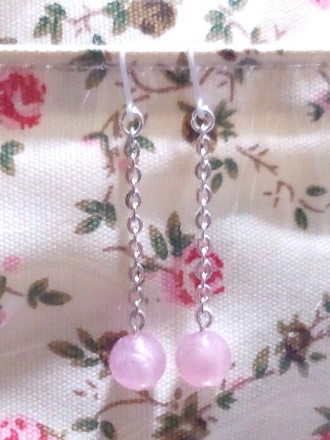 シンプルニッケルゆらゆらチェコパール樹脂フック☆ < 女性アクセサリー/時計  シンプルニッケルゆらゆらチェコパール樹脂フック☆  < 女性アクセサリー/時計の