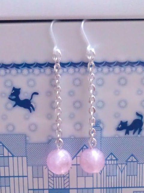 シンプルニッケルゆらゆらチェコパール樹脂フック☆ < 女性アクセサリー/時計  シンプルニッケルゆらゆらチェコパール樹脂フック☆ < 女性アクセサリー/時計の