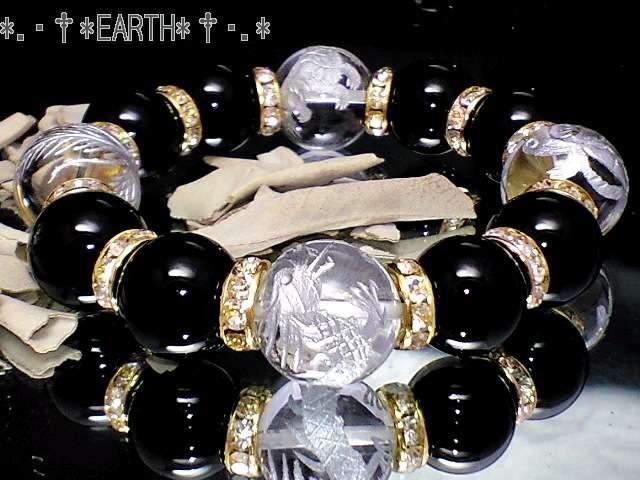 天然石★16ミリ銀彫四神獣水晶14ミリ黒瑪瑙AAAオラオラ数珠 < 男性アクセサリー/時計 天然石★16ミリ銀彫四神獣水晶14ミリ黒瑪瑙AAAオラオラ数珠 < 男性アクセサリー/時計の