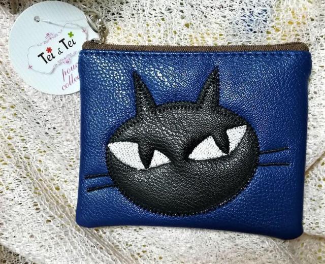 小銭入れ★ネコ★青★ブルー★ミニポーチ★宅急便のネコみたいで可愛い♪色違い有★ < 女性ファッション  小銭入れ★ネコ★青★ブルー★ミニポーチ★宅急便のネコみたいで可愛い♪色違い有★  < 女性ファッションの