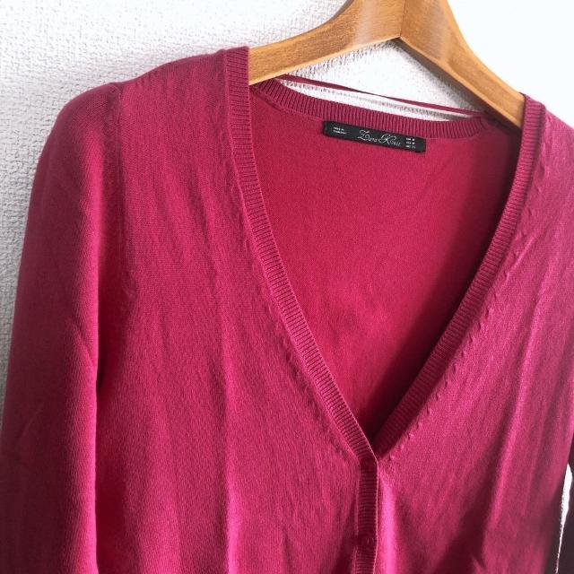 ◆ZARA/ザラ◆定番Vネックカーディガン★ラズベリーピンクM♪シンプルコーデ美品 < ブランド  ◆ZARA/ザラ◆定番Vネックカーディガン★ラズベリーピンクM♪シンプルコーデ美品 < ブランドの