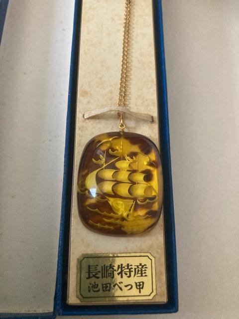 1950.未使用☆アンティーク☆池田べっ甲ペンダント < ホビー  1950.未使用☆アンティーク☆池田べっ甲ペンダント < ホビーの