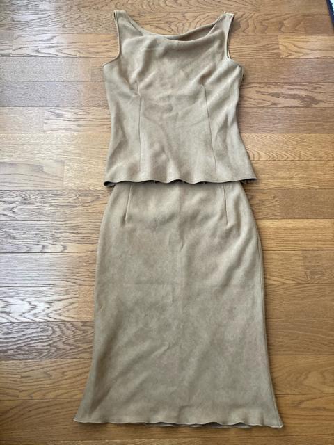 2057.ラストシーン☆柔らかスエード風☆セットアップスーツ☆茶系/キャメル☆サイズM < 女性ファッション  2057.ラストシーン☆柔らかスエード風☆セットアップスーツ☆茶系/キャメル☆サイズM < 女性ファッションの