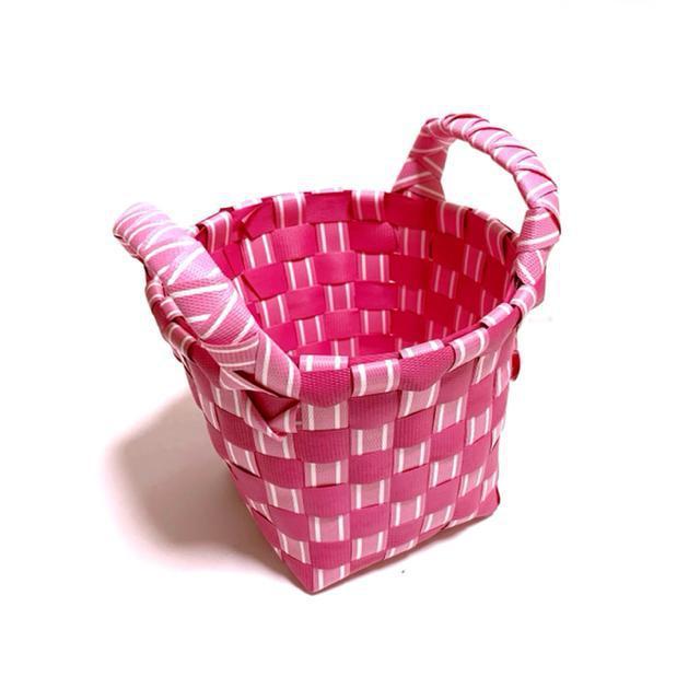 【美品】クラフトテープ バスケット/カゴ/ピンク/高さ12cm < インテリア/ライフ 【美品】クラフトテープ バスケット/カゴ/ピンク/高さ12cm < インテリア/ライフの