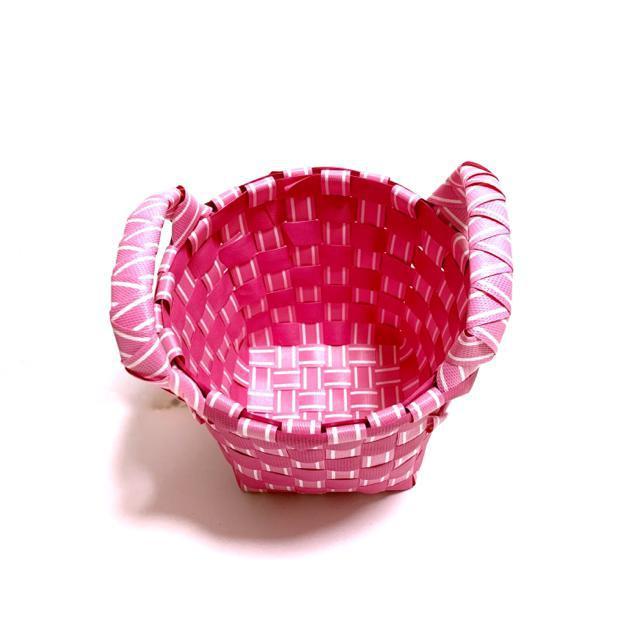 【美品】クラフトテープ バスケット/カゴ/ピンク/高さ12cm < インテリア/ライフ 【美品】クラフトテープ バスケット/カゴ/ピンク/高さ12cm < インテリア/ライフの