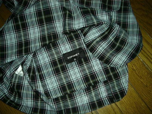 SOPHNET. ソフネット チェック ジップ シャツ ジャケット S 薄手 クールマックス riri < ブランド  SOPHNET. ソフネット チェック ジップ シャツ ジャケット S 薄手 クールマックス riri < ブランドの