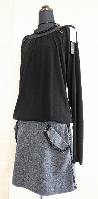 イグルス■Civilise■シビリゼ■スパンコール付き異素材ドッキングワンピ < 女性ファッション  イグルス■Civilise■シビリゼ■スパンコール付き異素材ドッキングワンピ < 女性ファッションの