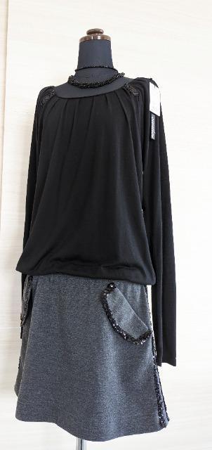 イグルス■Civilise■シビリゼ■スパンコール付き異素材ドッキングワンピ < 女性ファッション  イグルス■Civilise■シビリゼ■スパンコール付き異素材ドッキングワンピ < 女性ファッションの