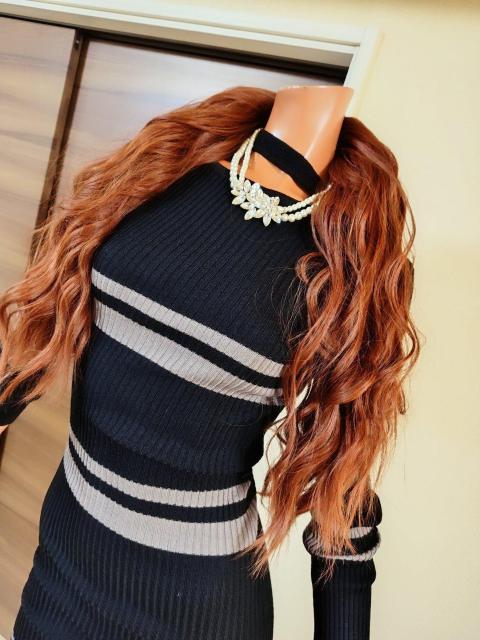 新品★フリー★ANAP★ブラック×モカブラウン★リブニットワンピース★ < ブランド  新品★フリー★ANAP★ブラック×モカブラウン★リブニットワンピース★ < ブランドの