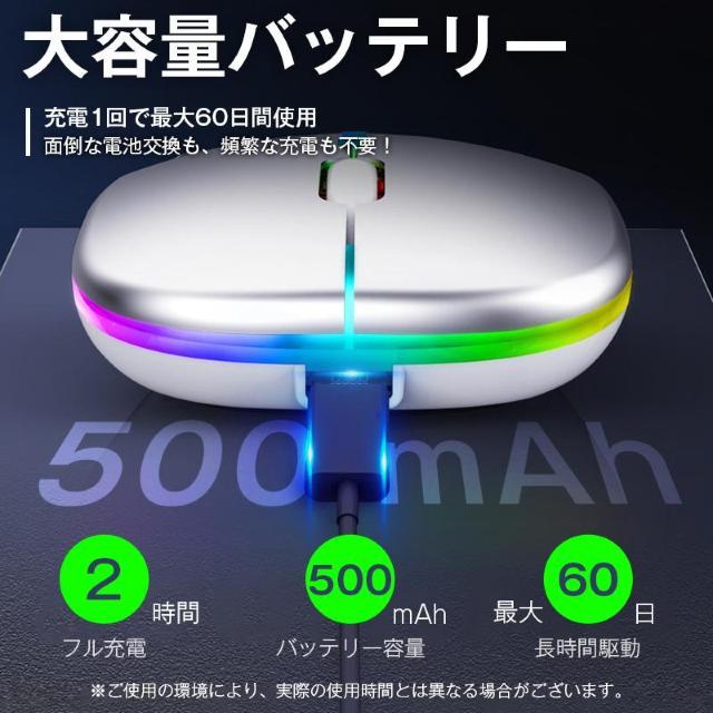 �}�E�X ���C�����X �É� ���^ �R�[�h���X Bluetooth5.1 ���� 2.4GHz �y�� USB �[�d�� ���^ �����x ���w �� �C���e���A/���C�t�� 