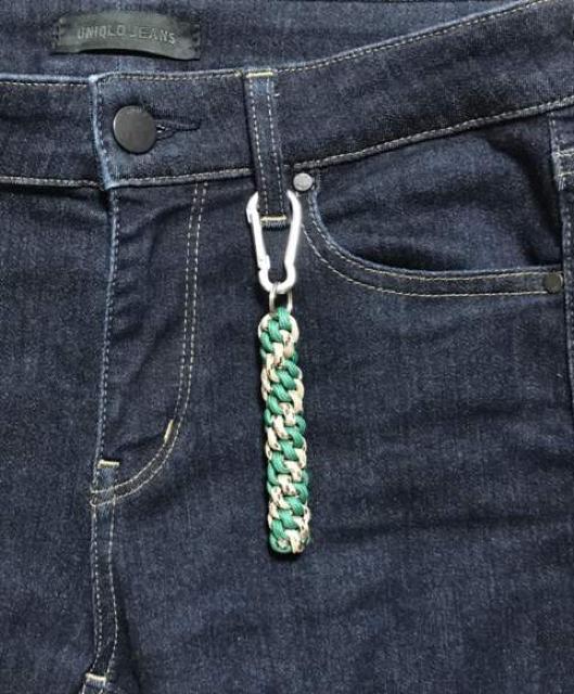 hハンドメイド〓パラコードキーホルダー〓greenミックス < 男性ファッション hハンドメイド〓パラコードキーホルダー〓greenミックス < 男性ファッションの