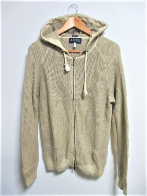 ☆アルマーニジーンズ バック ロゴ ダブルジップ ニット パーカー/メンズ/S☆新品 < ブランド  ☆アルマーニジーンズ バック ロゴ ダブルジップ ニット パーカー/メンズ/S☆新品  < ブランドの