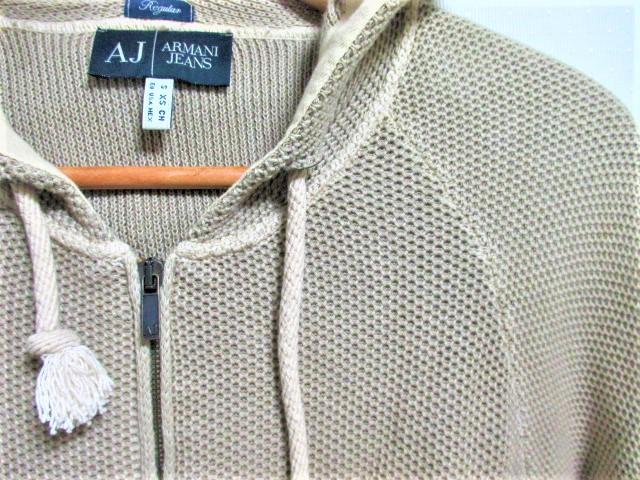 ☆アルマーニジーンズ バック ロゴ ダブルジップ ニット パーカー/メンズ/S☆新品 < ブランド  ☆アルマーニジーンズ バック ロゴ ダブルジップ ニット パーカー/メンズ/S☆新品 < ブランドの