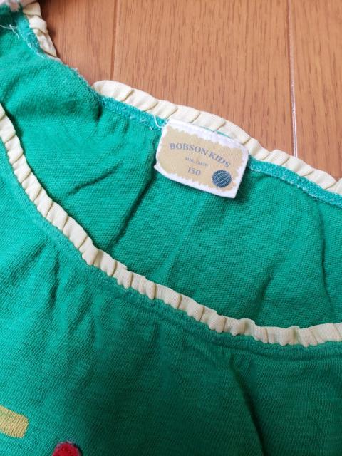 ☆USED☆ボブソン☆グリーン半袖カットソーTシャツ☆150 < キッズ/ベビー  ☆USED☆ボブソン☆グリーン半袖カットソーTシャツ☆150 < キッズ/ベビーの