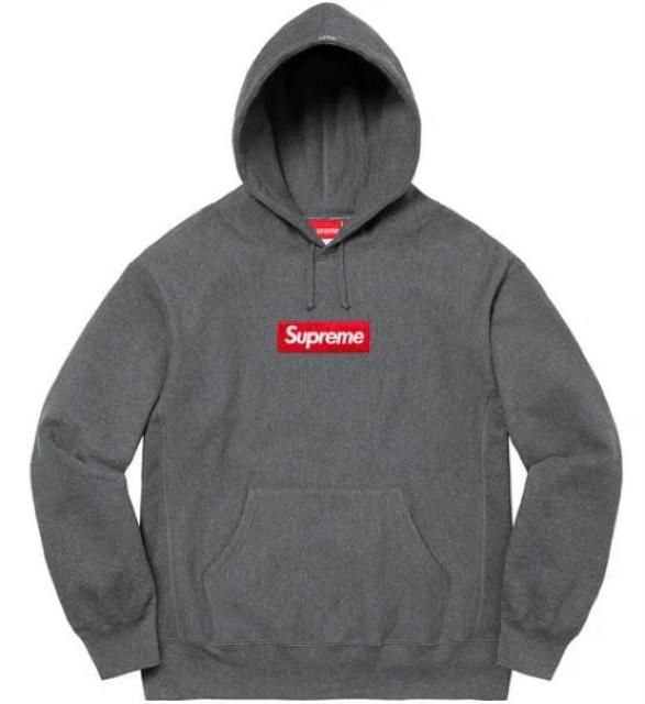 Supreme box logo hoodeddark charcoal MTCY   uh 