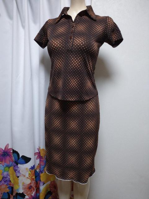 ドット柄 セットアップ < 女性ファッション  ドット柄 セットアップ  < 女性ファッションの