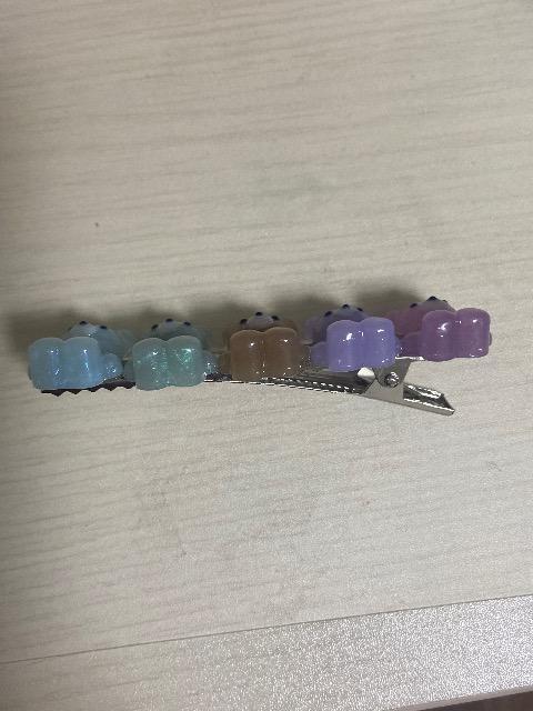 ハンドメイド レジン くま ヘアクリップ < 女性ファッション  ハンドメイド レジン くま ヘアクリップ < 女性ファッションの